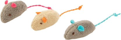 (3 Count) Skitter Critters Catnip Cat Toys - Gray/Cream, 3 Count
